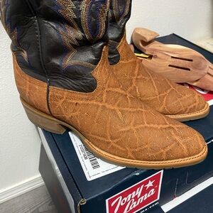 Custom Soled Genuine Elephant Skin Cowboy Boots Made in the USA 400$ Men’s 11D